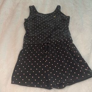 Carter’s kid size 4/5 gray with pink polkadot, a gold heart in the middle jumper